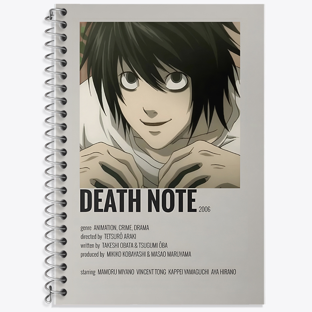 دفتر زبان دو خط 50 برگ خندالو طرح انیمه دفترچه مرگ (Death Note) کد F13442