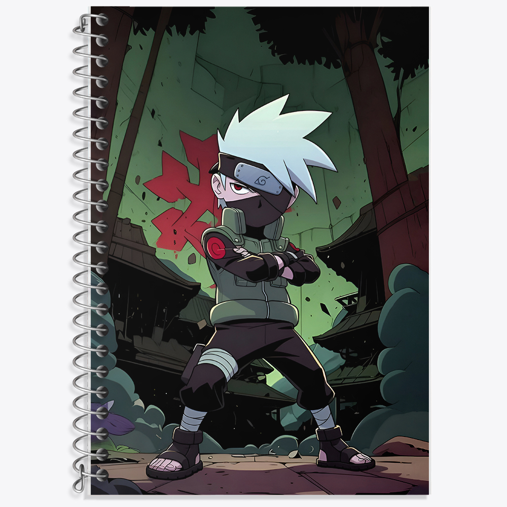 دفتر زبان دو خط 50 برگ خندالو طرح انیمه ناروتو (Naruto) کد F5432