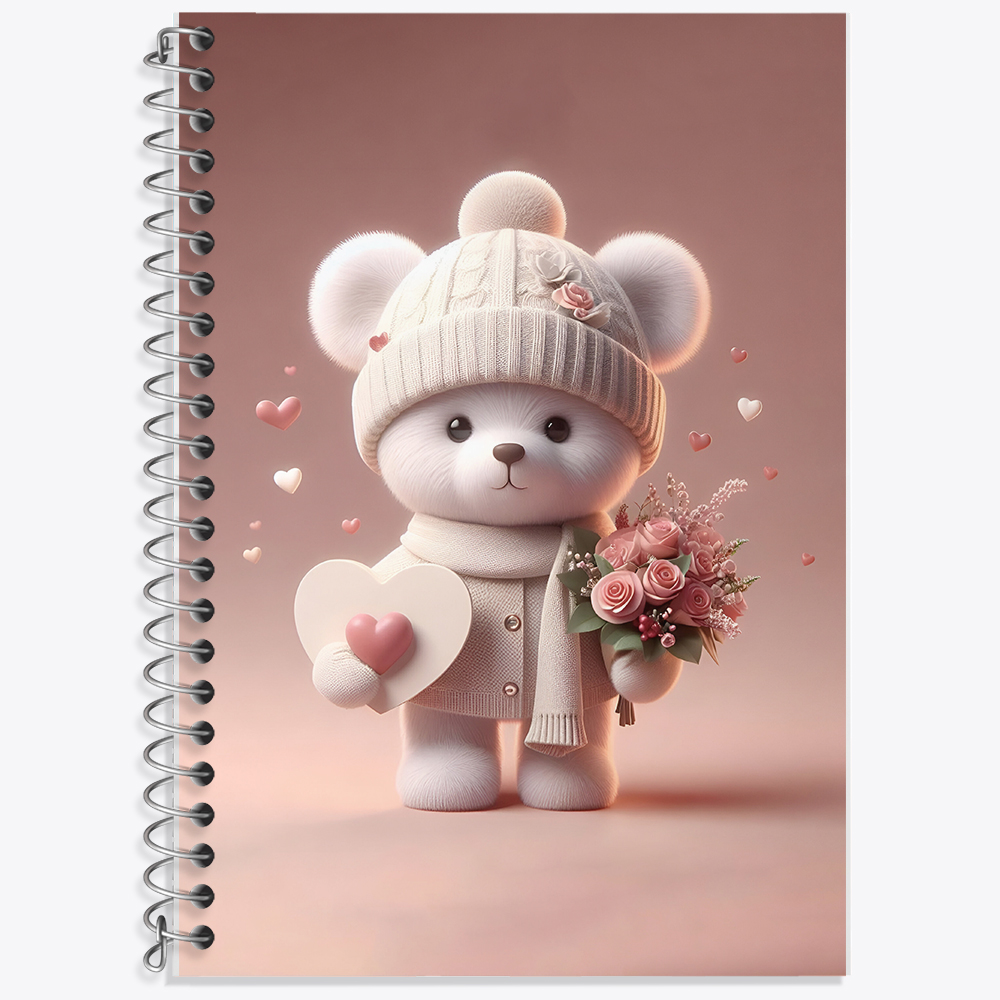 دفتر زبان دو خط 50 برگ خندالو طرح خرس کیوت کد F5668