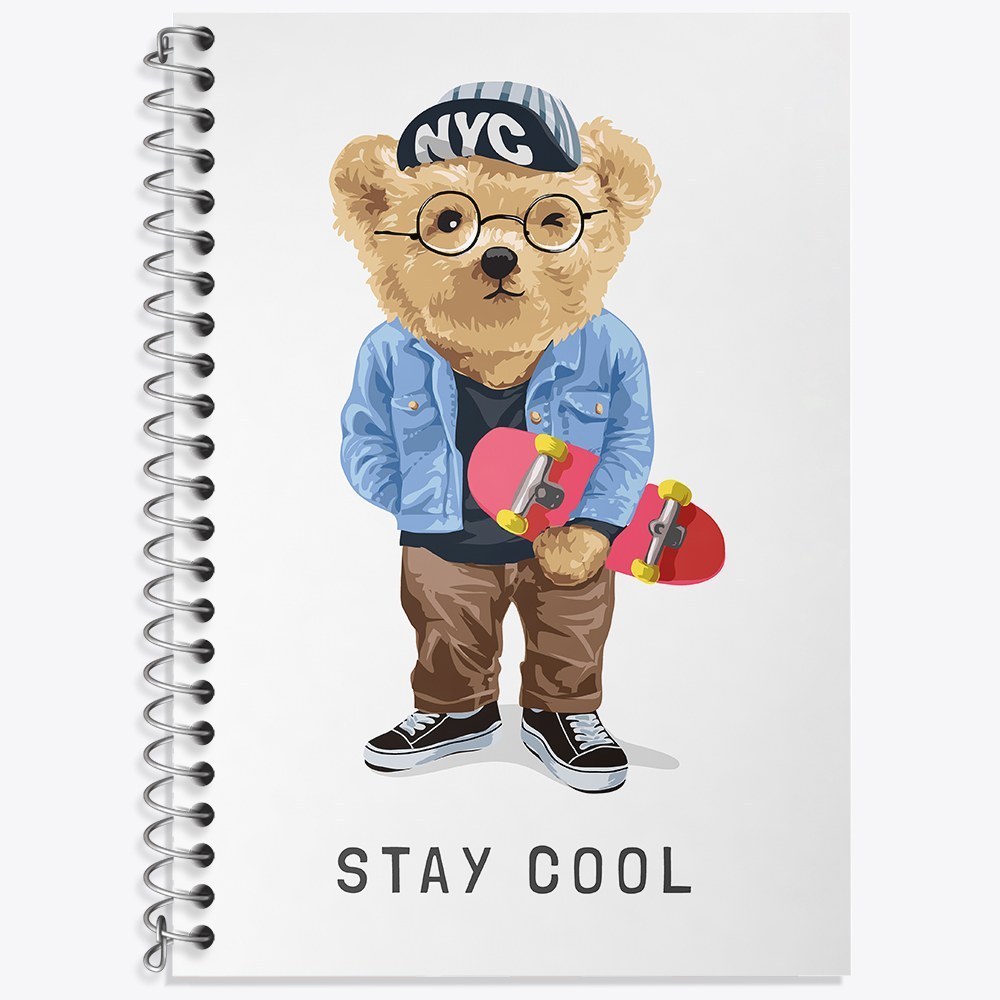 دفتر زبان دو خط 50 برگ خندالو طرح تدی Teddy کد 26161