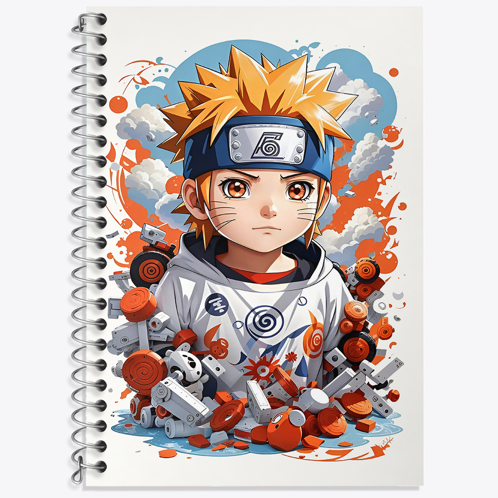 دفتر زبان دو خط 50 برگ خندالو طرح انیمه ناروتو (Naruto) کد F4186