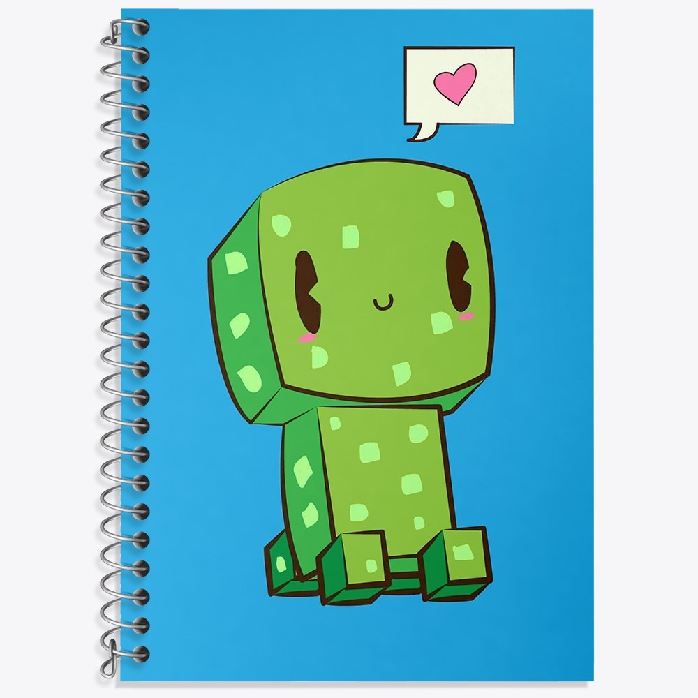 دفتر زبان دو خط 50 برگ خندالو طرح بازی ماینکرافت Minecraft  کد 23245