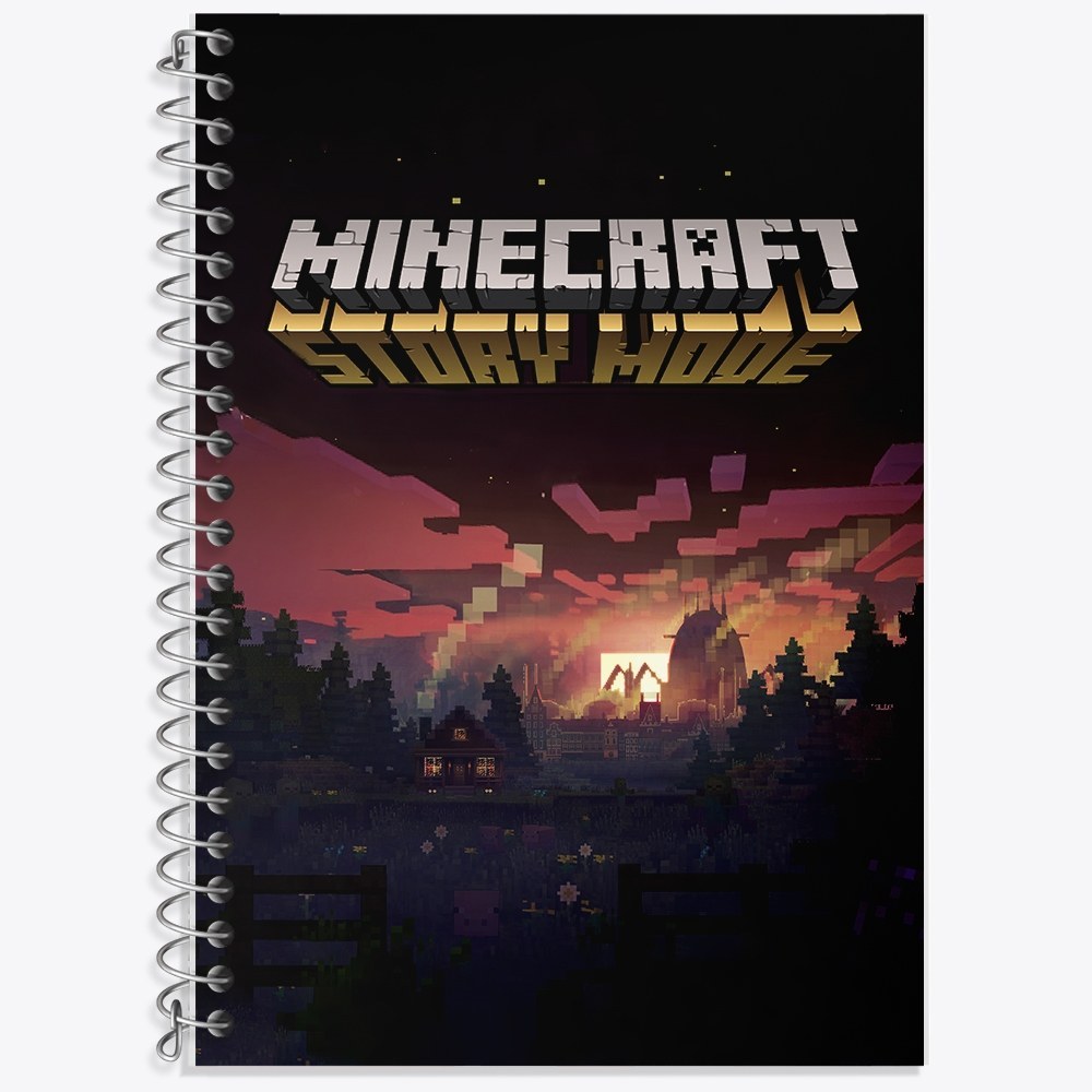 دفتر زبان دو خط 50 برگ خندالو طرح ماینکرافت (Minecraft) کد F239