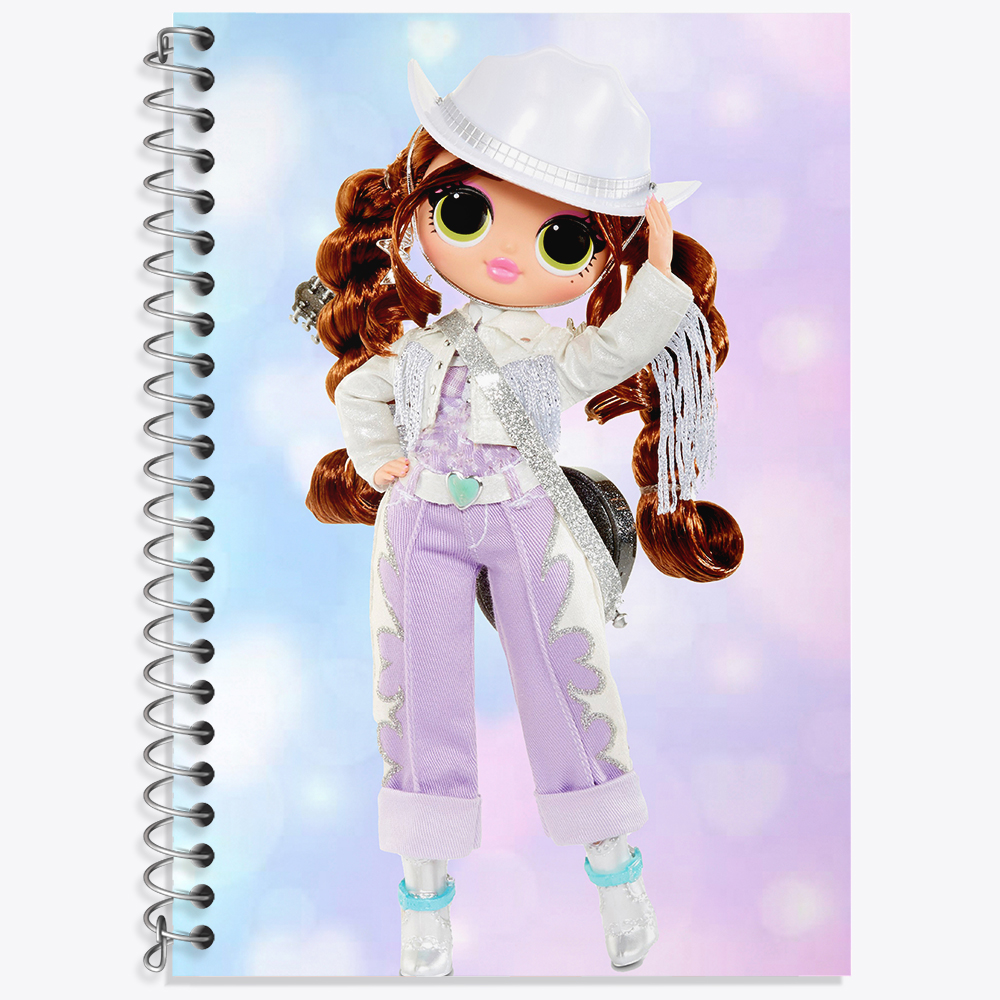 دفتر زبان دو خط 50 برگ خندالو طرح عروسک ال او ال LOL کد 27890