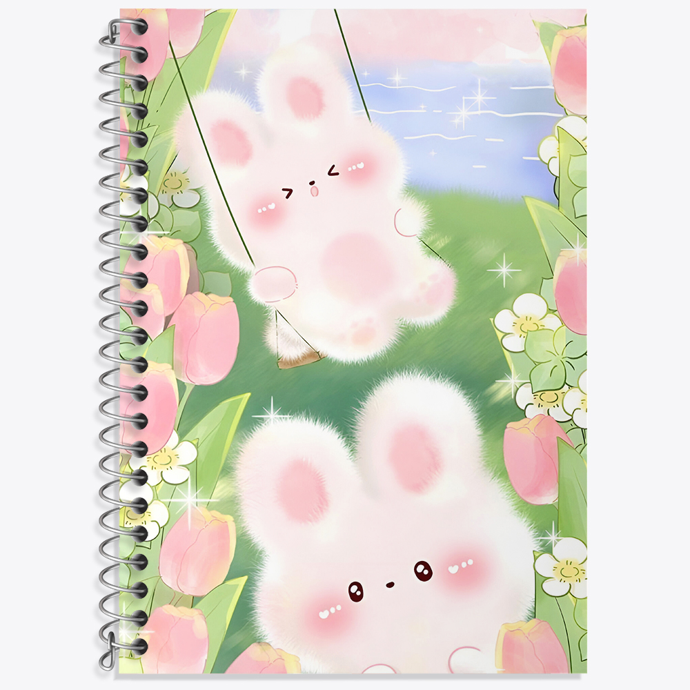 دفتر زبان دو خط 50 برگ خندالو طرح خرگوش کیوت کد N3954