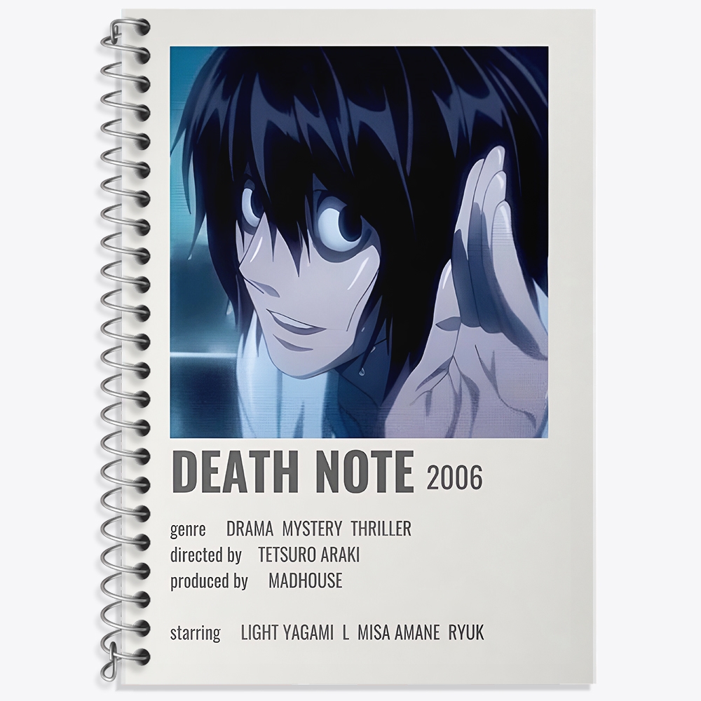 دفتر زبان دو خط 50 برگ خندالو طرح انیمه دفترچه مرگ (Death Note) کد F13441