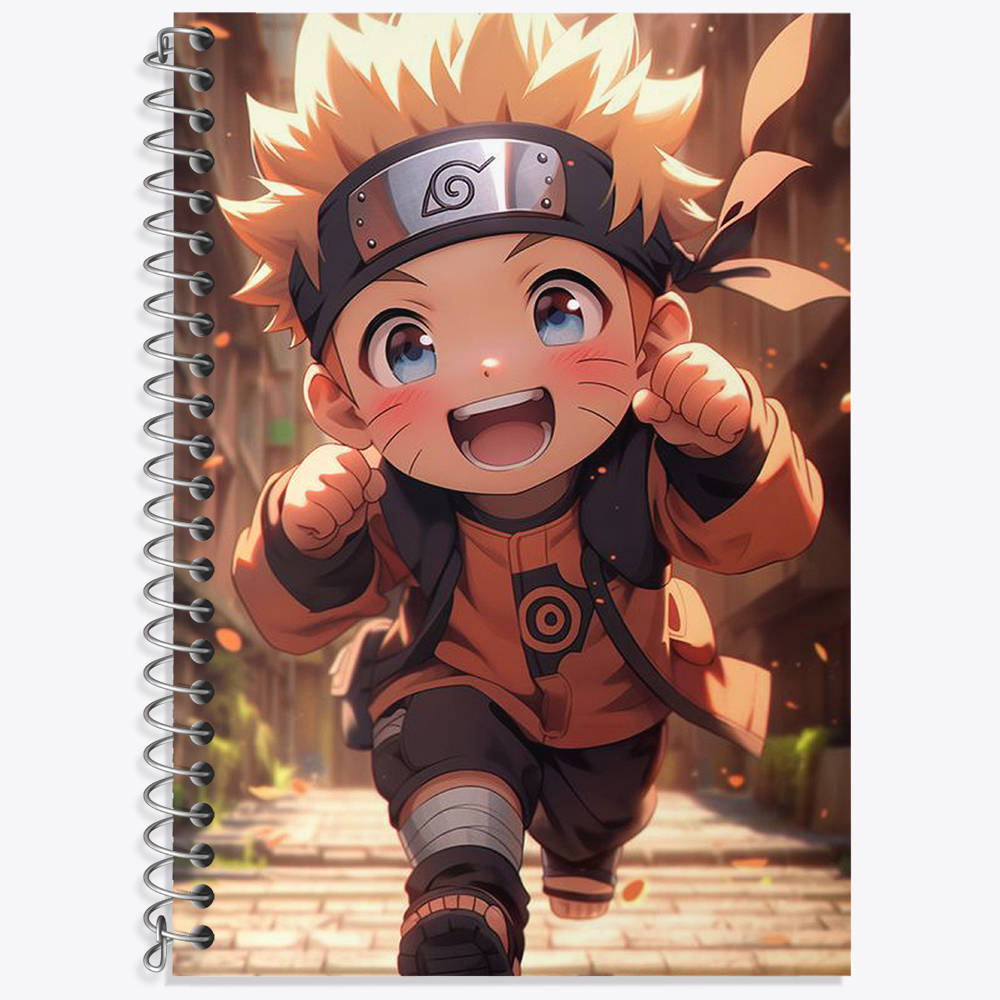 دفتر زبان دو خط 50 برگ خندالو طرح انیمه ناروتو (Naruto) کد N1774