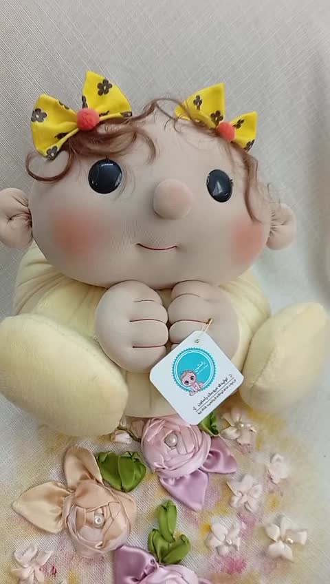 عروسک کادویی حنا خانم 30سانت دور بدن 65سانتی