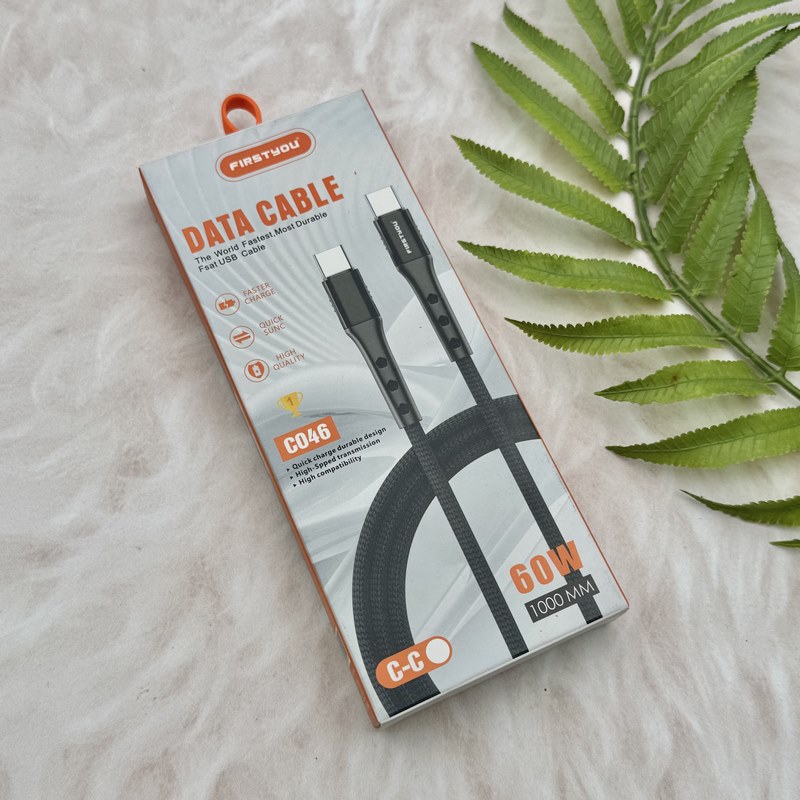 کابل شارژ فست FIRSTYOU Type-C to Type-C مدل C046 کد 140093