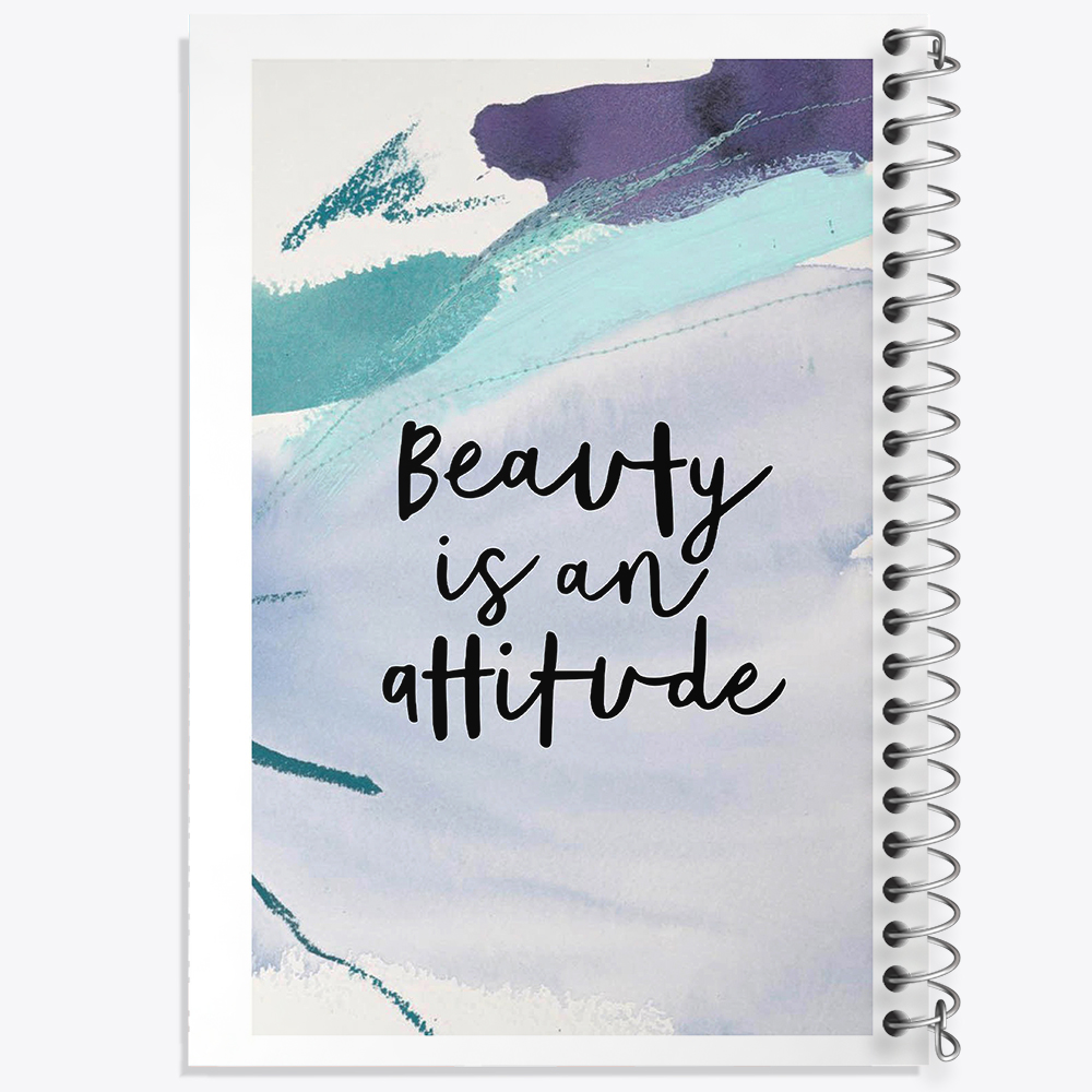دفتر شطرنجی 50 برگ خندالو طرح Beauty Is An Attitude کد F11889