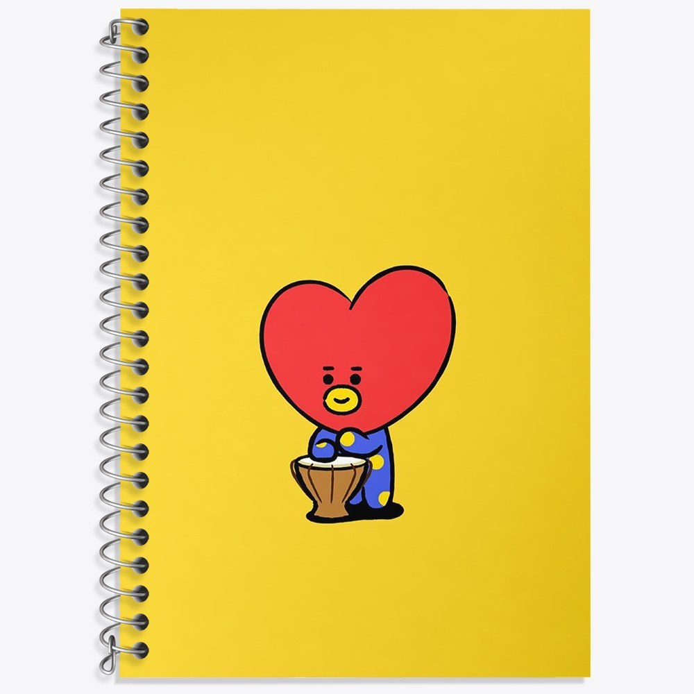 دفتر زبان سه خط 50 برگ خندالو طرح تاتا BT21 Tata کد 4477