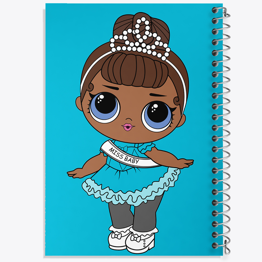 دفتر شطرنجی 50 برگ خندالو طرح عروسک ال او ال LOL کد 27873