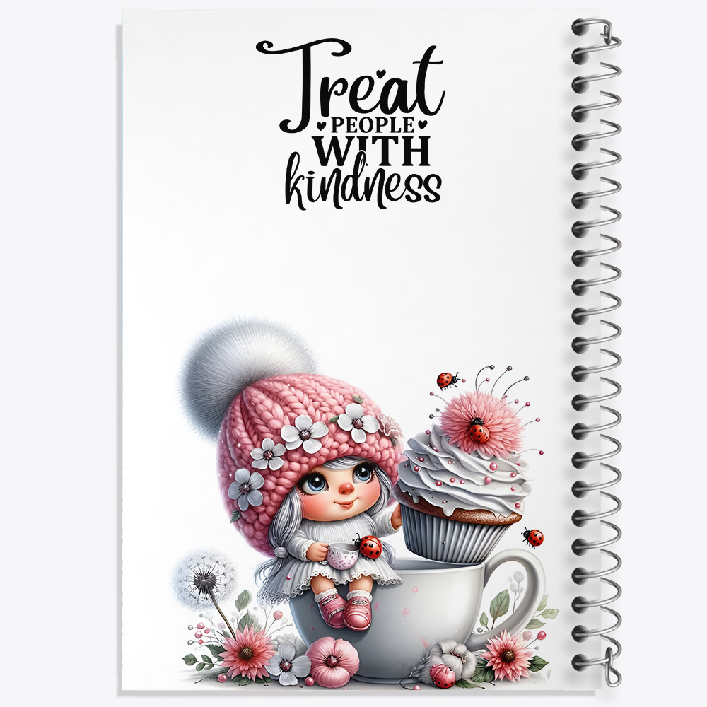 دفتر شطرنجی 50 برگ خندالو طرح دخترانه کیوت کد F5806