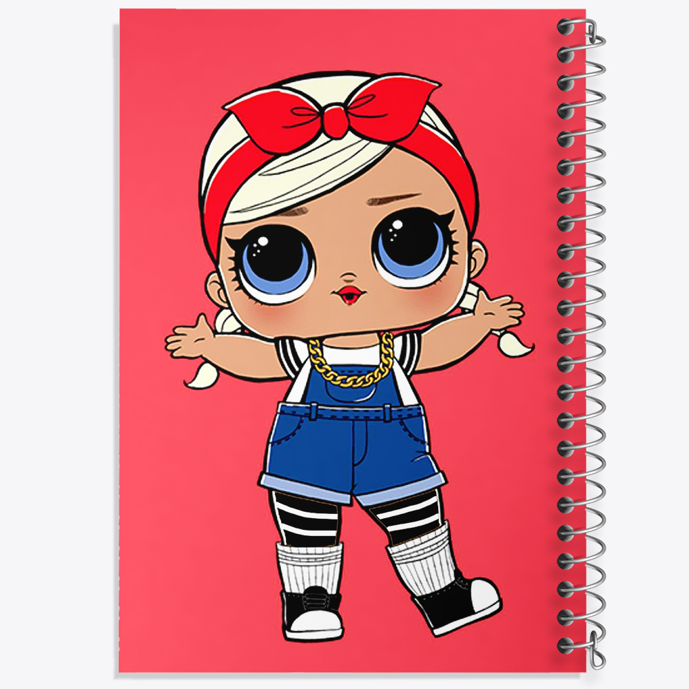 دفتر شطرنجی 50 برگ خندالو طرح عروسک ال او ال LOL کد 27874