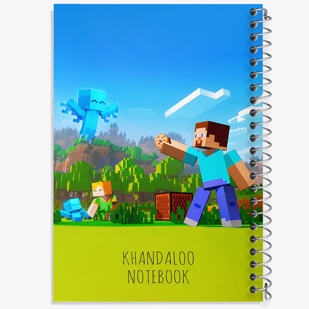 دفتر شطرنجی 50 برگ خندالو طرح بازی ماینکرافت (Minecraft) کد N8681