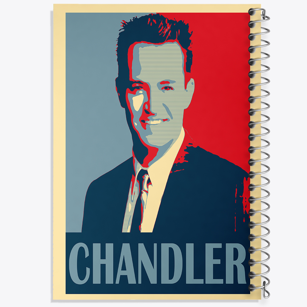 دفتر شطرنجی 50 برگ خندالو طرح چندلر فرندز (Friends) کد F6473