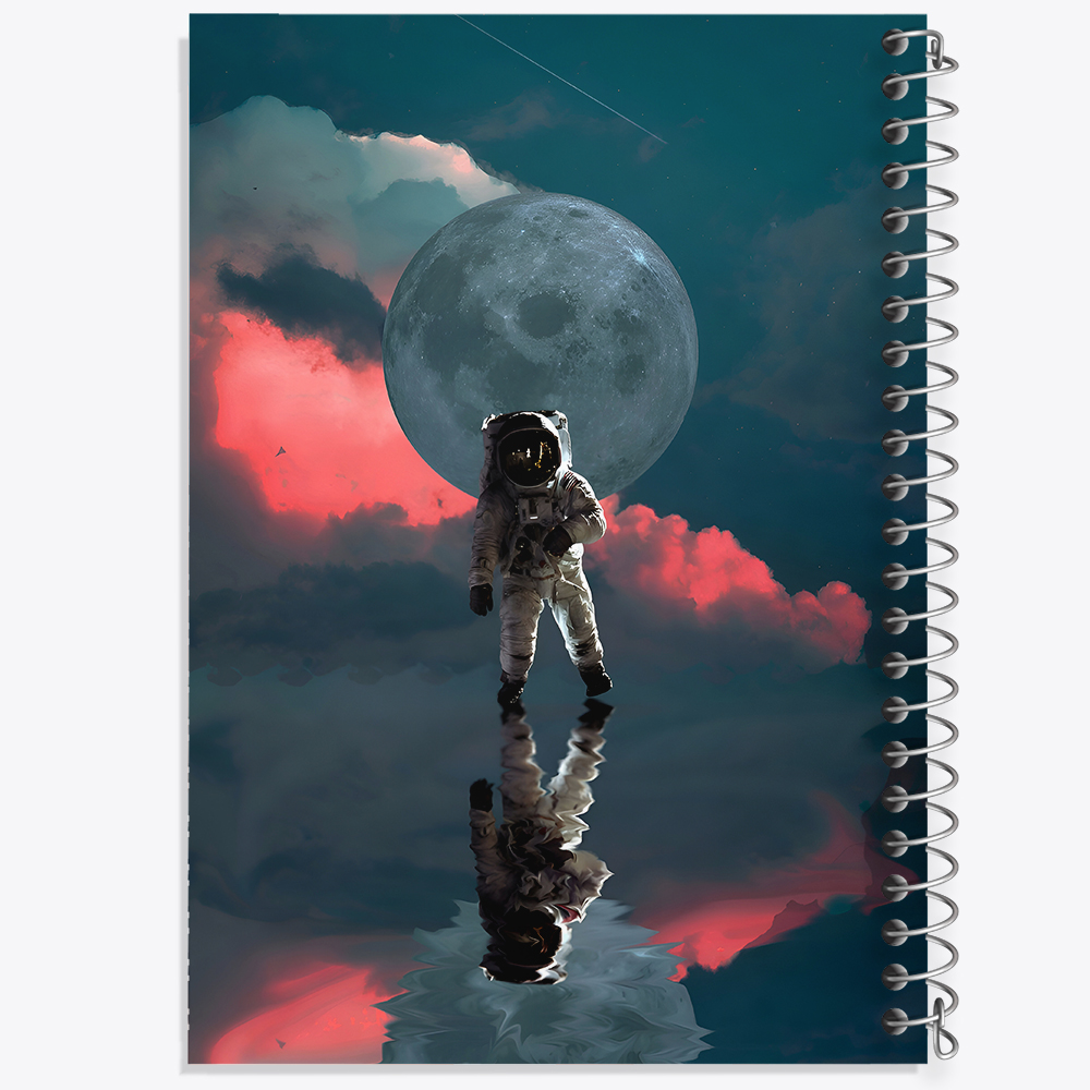 دفتر شطرنجی 50 برگ خندالو طرح فضانورد کد N4490