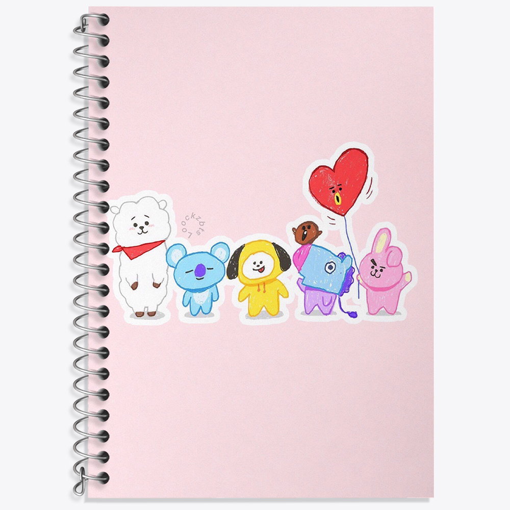 دفتر لغت 50 برگ خندالو طرح BT21  کد 18742