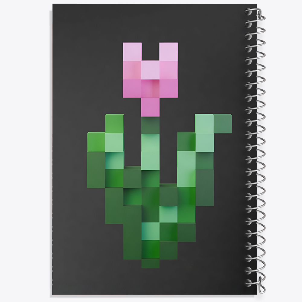 دفتر شطرنجی 50 برگ خندالو طرح بازی ماینکرافت (Minecraft) کد N8663