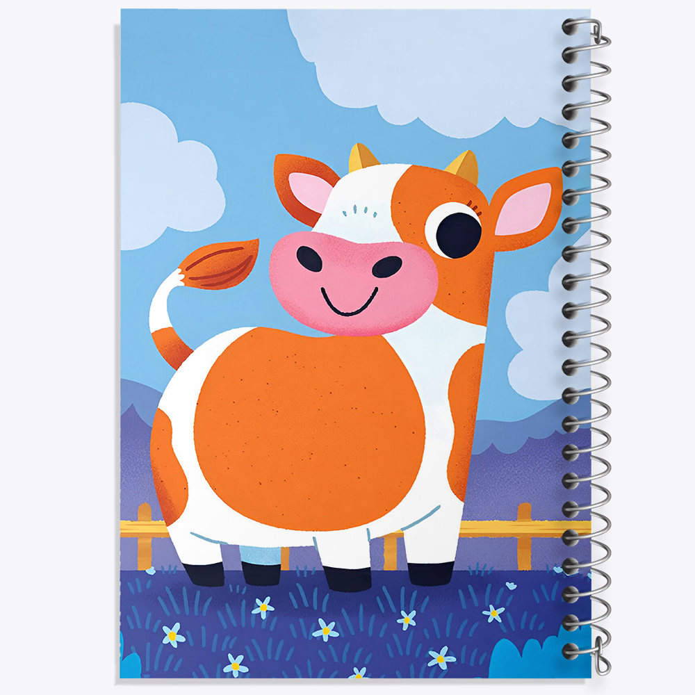 دفتر شطرنجی 50 برگ خندالو طرح گاو بامزه کد N4565