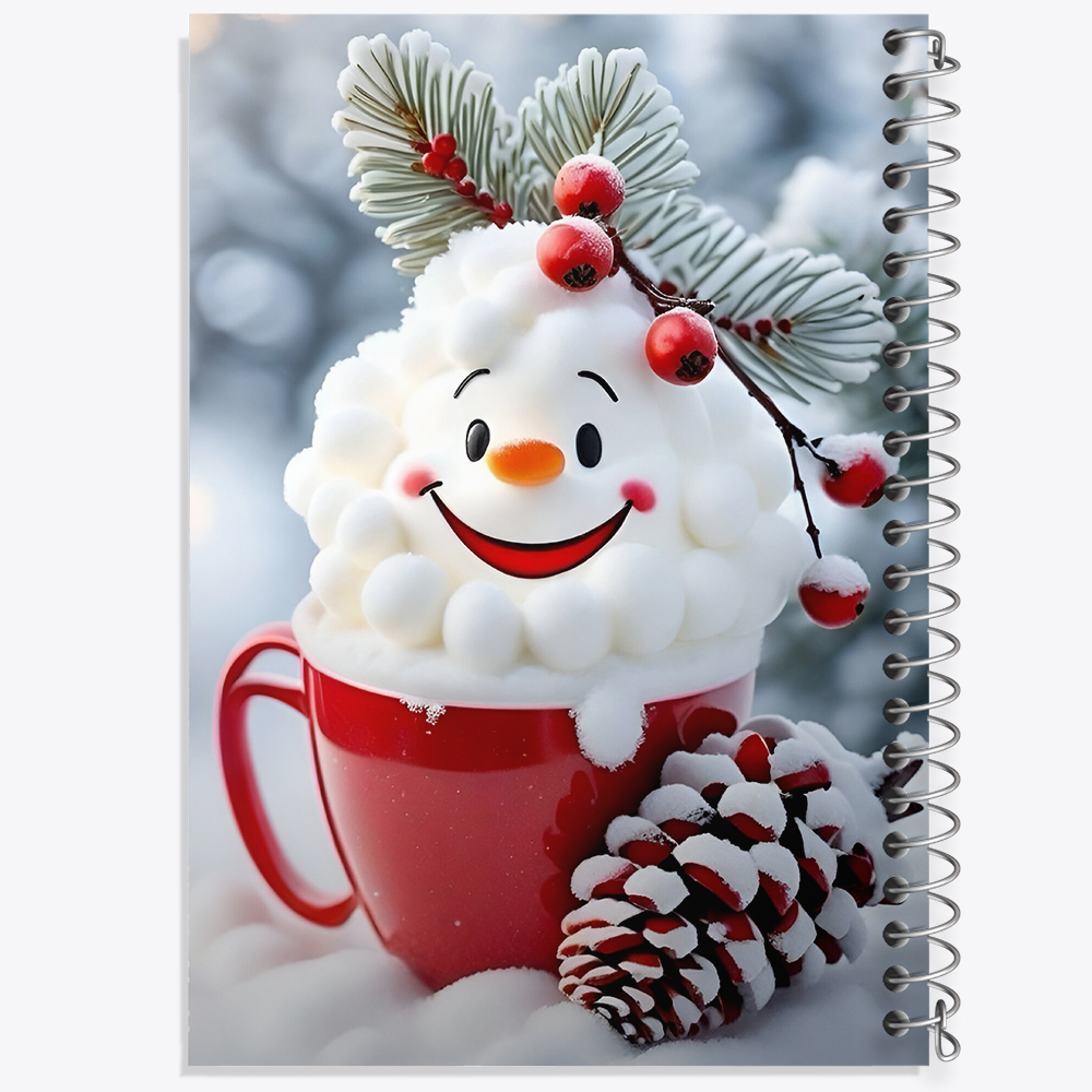 دفتر شطرنجی 50 برگ خندالو طرح کاپ برفی کد F8706