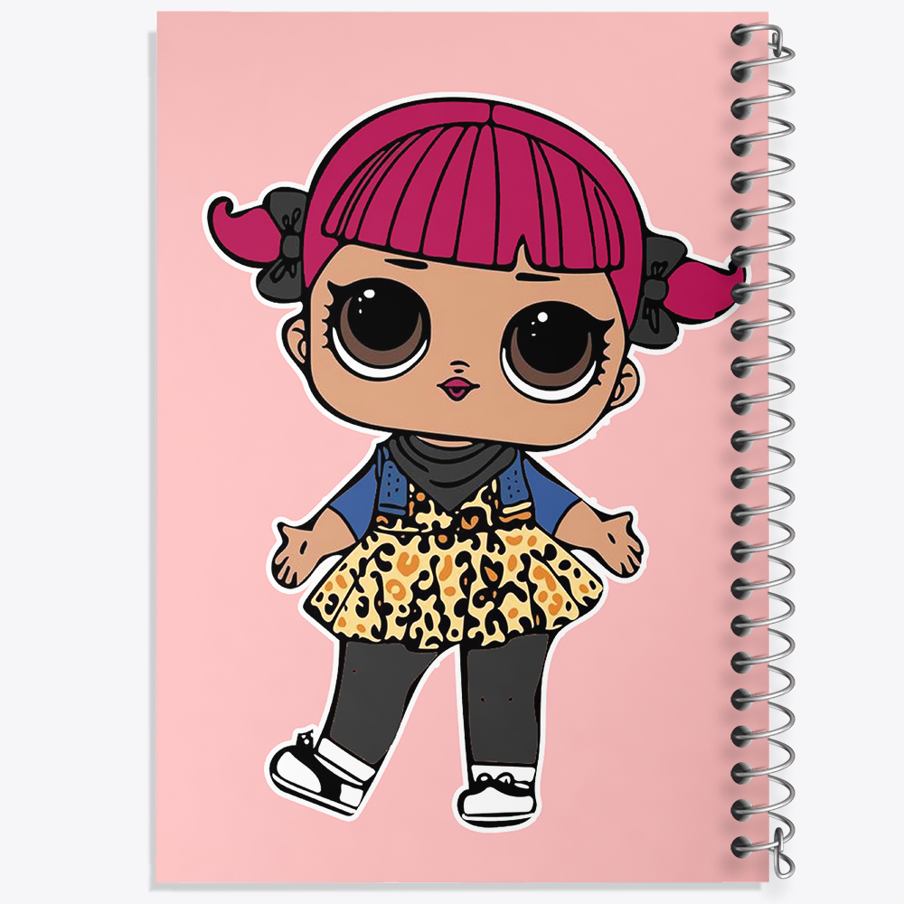 دفتر شطرنجی 50 برگ خندالو طرح عروسک ال او ال LOL کد 27877