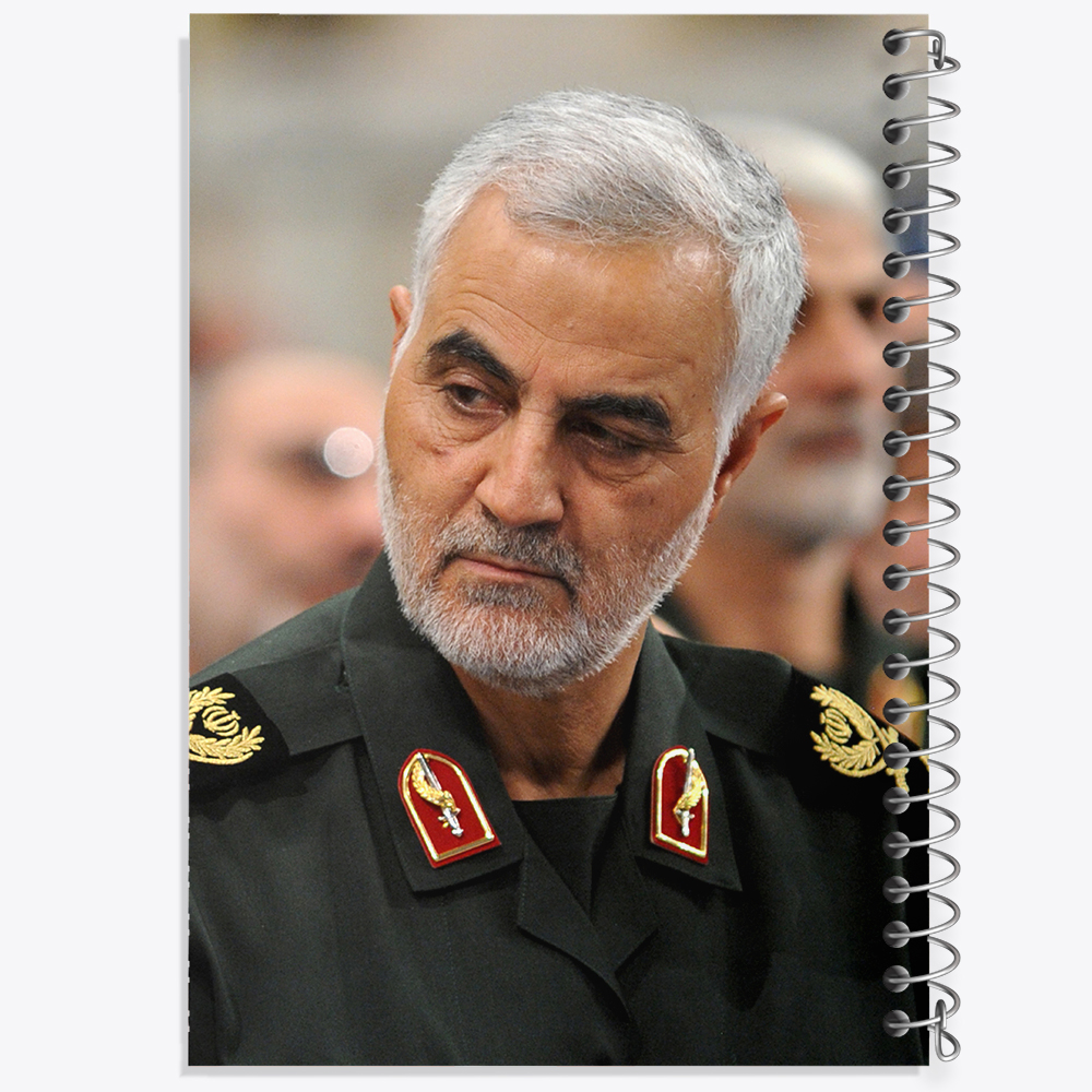 دفتر شطرنجی 50 برگ خندالو طرح سردار قاسم سلیمانی  کد 2603