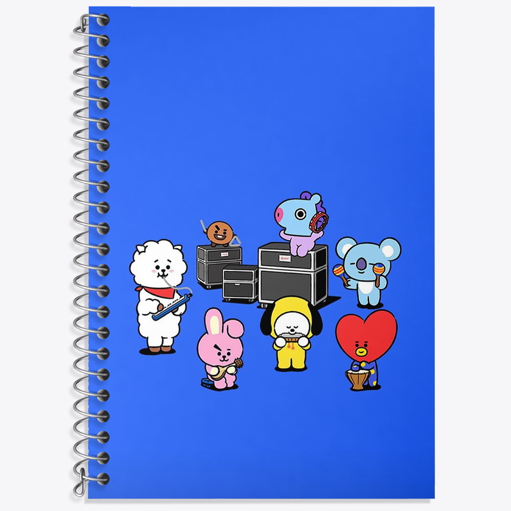 دفتر لغت 50 برگ خندالو طرح BT21 کد 18638