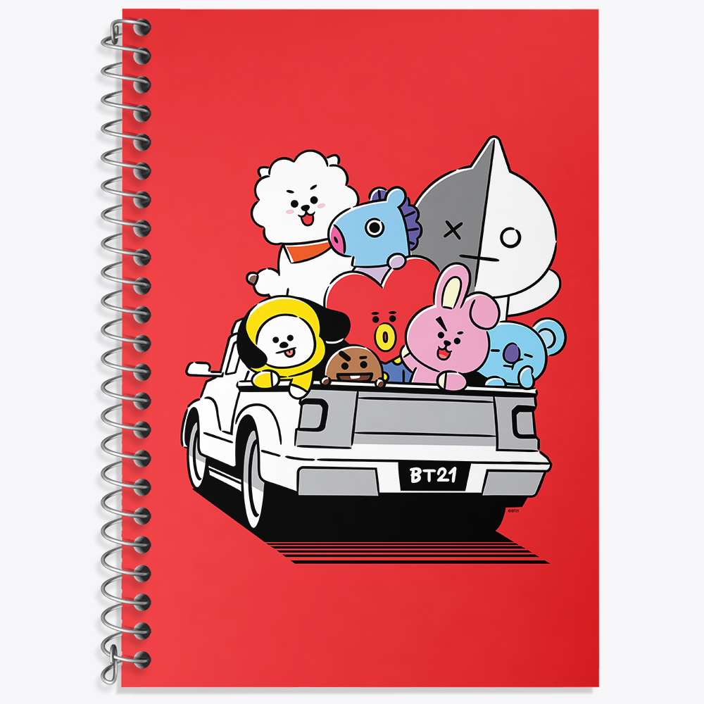 دفتر لغت 50 برگ خندالو طرح BT21  کد 18756