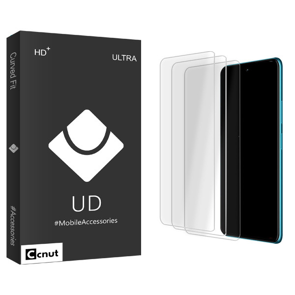 محافظ صفحه نمایش شیشه ای کوکونات مدل UDB Ultra MIX3 مناسب برای گوشی موبایل شیائومی Note 9 Pro بسته سه عددی