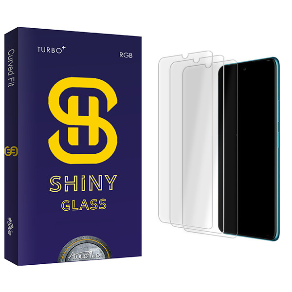 محافظ صفحه نمایش شیشه ای آتوچبو مدل Shiny Glass NEW مناسب برای گوشی موبایل شیائومی Note 8 2021 بسته سه عددی