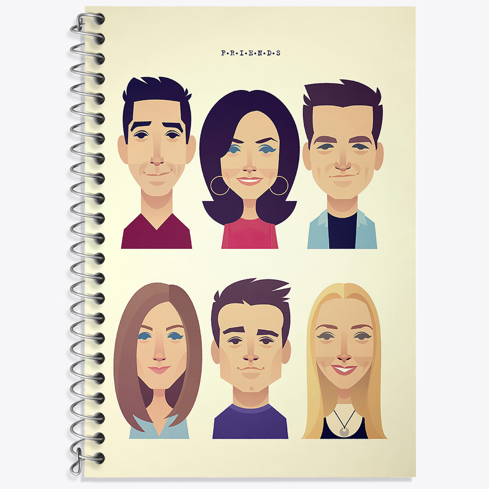 دفتر لغت 50 برگ خندالو طرح سریال فرندز Friends  کد 3913
