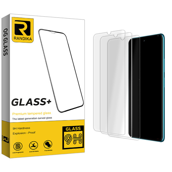 محافظ صفحه نمایش شیشه ای راندیکا مدل Randika Glass MIX3 مناسب برای گوشی موبایل سامسونگ Galaxy A12 بسته سه عددی