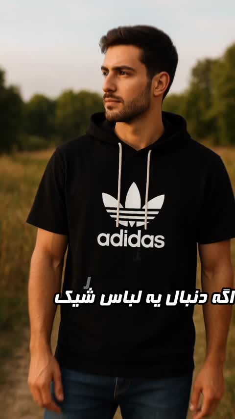 تی شرت کلاه دار آستین کوتاه مردانه مدل foco کد 75989