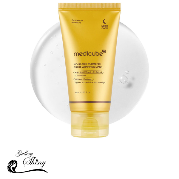 ماسک شب روشن کننده کوجیک اسید و کلاژن مدی کیوب Medicube Kojic Acid Turmeric Night Wrapping Mask