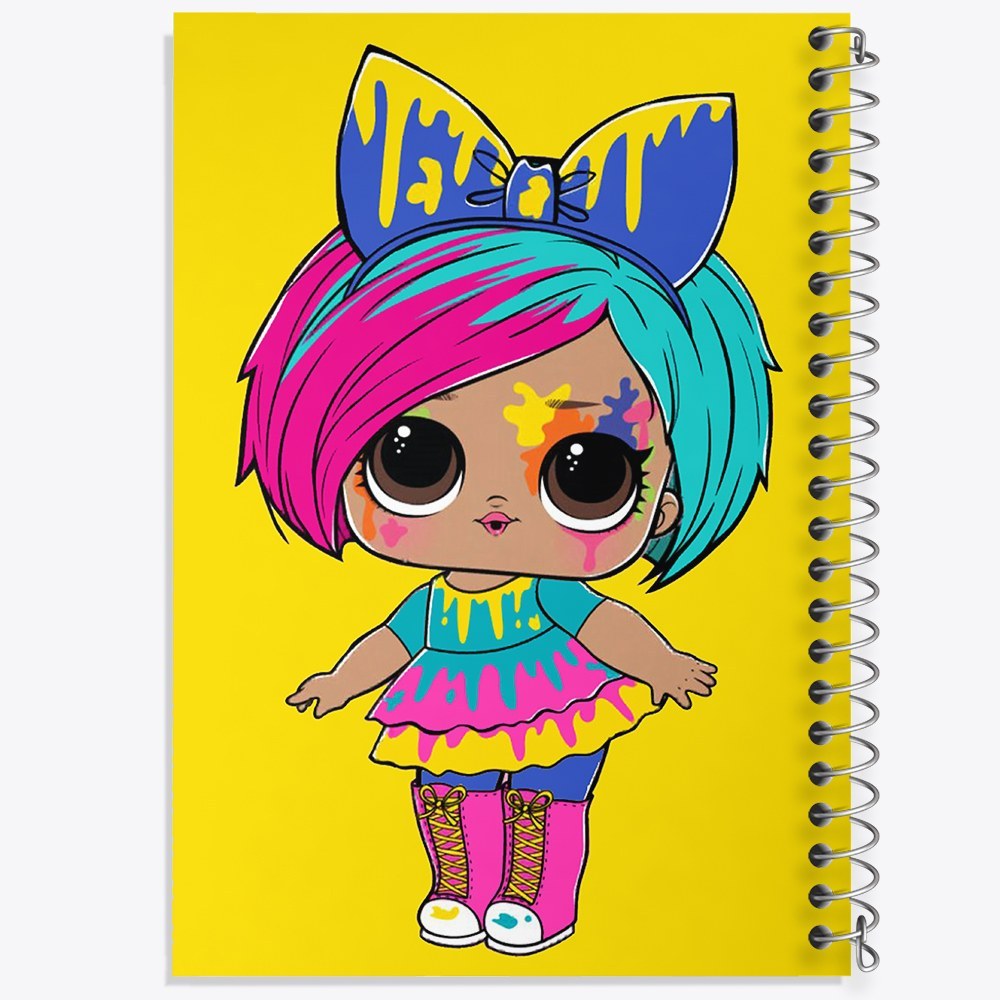 دفتر مشق 50 برگ خندالو طرح عروسک ال او ال LOL کد 27872