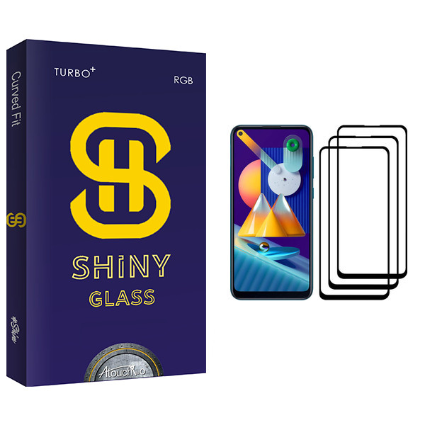 محافظ صفحه نمایش آتوچبو مدل Shiny Glass مناسب برای گوشی موبایل سامسونگ Galaxy M11 بسته سه عددی