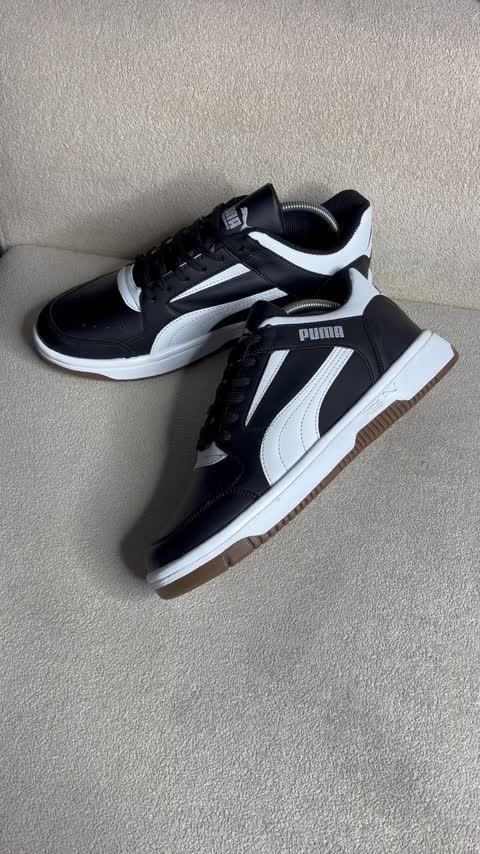 کفش کتانی زنانه و مردانه و بزرگ پا مدل پوما مشکی سفید Puma