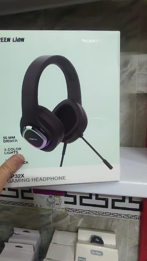 هدفون گیمینگ گرین لاین Green Lion GP32X Headphone GNGP32XGHBK
