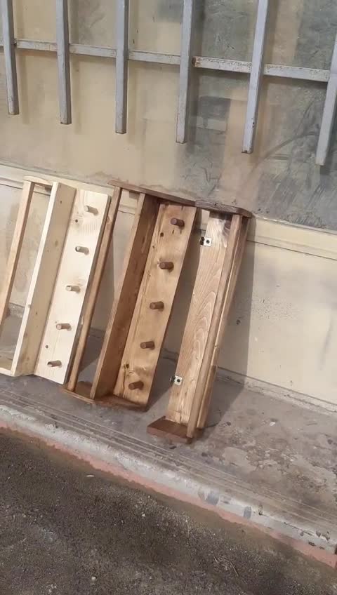 ست شلف چوبی ساده و پین دار