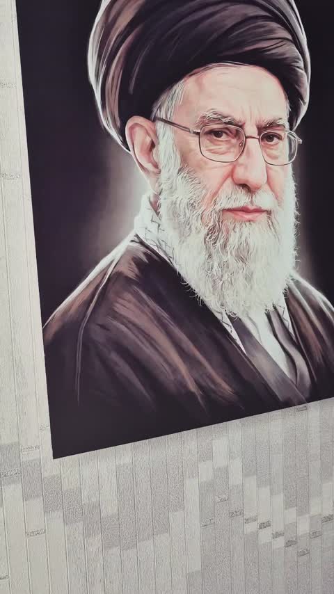 پوستر فلزی طرح رهبری ابعاد 20*15
