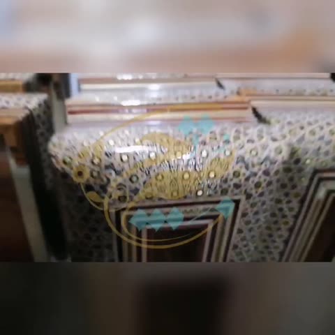 جعبه دستمال کاغذی خاتم کاری