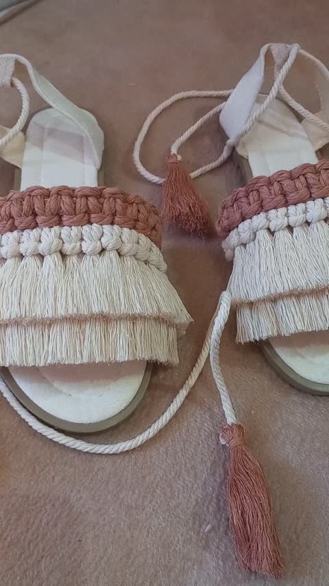 صندل مکرومه رکابدار 