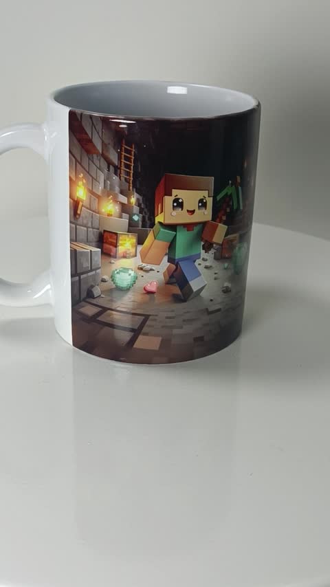 ماگ بازی ماینکرافت (Minecraft) کد 03 (معمولی ، مشکی ، حرارتی)