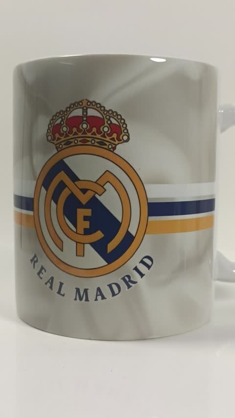 ماگ طرح تیم رئال مادرید (Real Madrid) کد 03 (معمولی ، مشکی ، حرارتی)