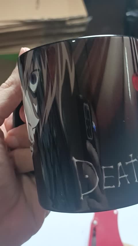 ماگ انیمه دفترچه مرگ (Death Note) کد 01 (سفید ، مشکی ، حرارتی)