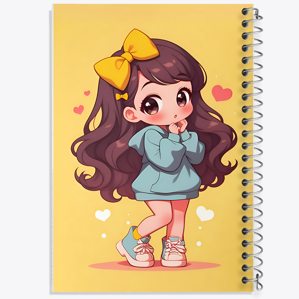 دفتر نقطه ای 50 برگ خندالو طرح دخترانه کیوت کد N3840