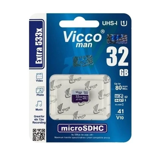 2 از 2 رم میکرو 32 گیگ VICCO مدل U1 80MB/s 533X