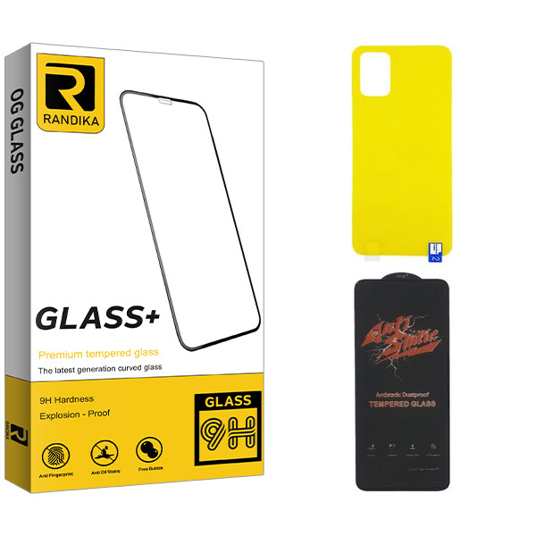 محافظ صفحه نمایش راندیکا مدل Randika ANTI-STATIC مناسب برای گوشی موبایل سامسونگ GALAXY A71 به همراه محافظ پشت گوشی