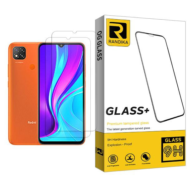 محافظ صفحه نمایش راندیکا مدل Randika Glass MIX002 مناسب برای گوشی موبایل شیائومی Redmi 9 India بسته دو عددی